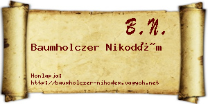 Baumholczer Nikodém névjegykártya